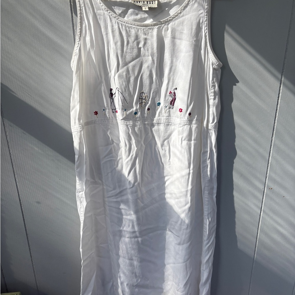 White Embroidered Maxi Dress